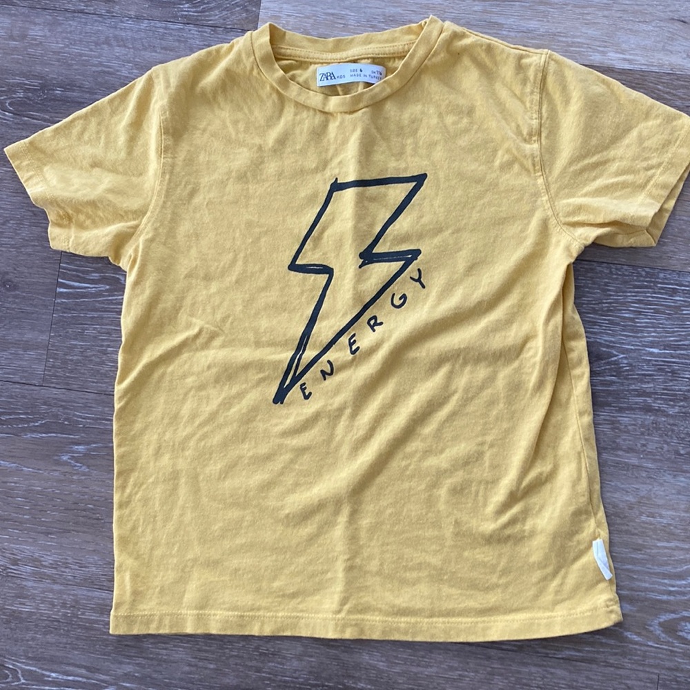 Yellow boys zara T shirt